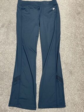 Fila Sport navy blue athletic streetwear pants with mesh insert detail - Sz M
